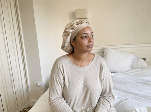Bonnet de nuit en satin